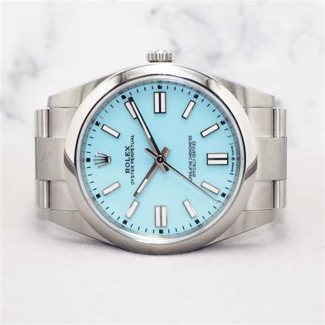 blue tone rolex watch|Rolex op 41 tiffany blue.